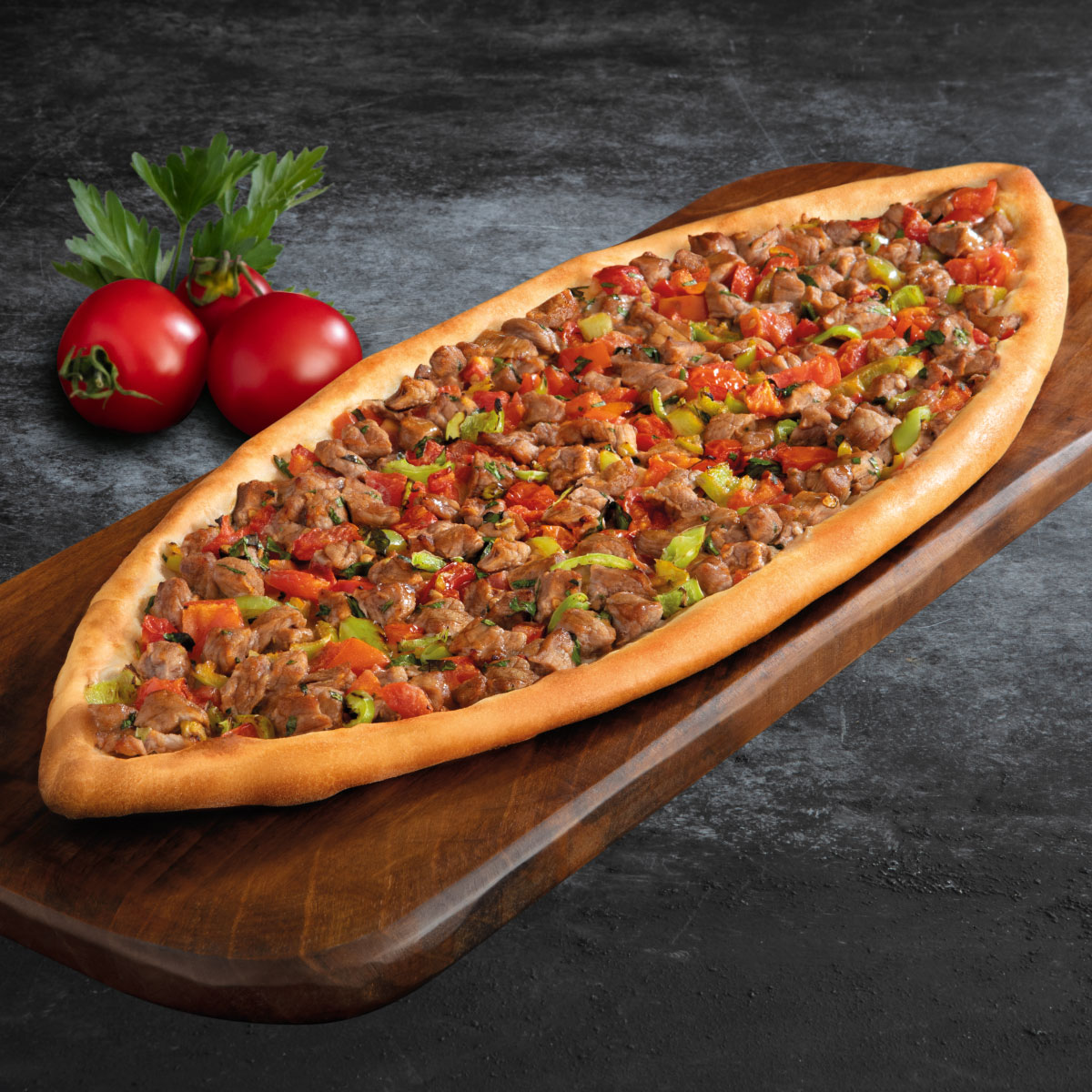 Diced Meat Pide